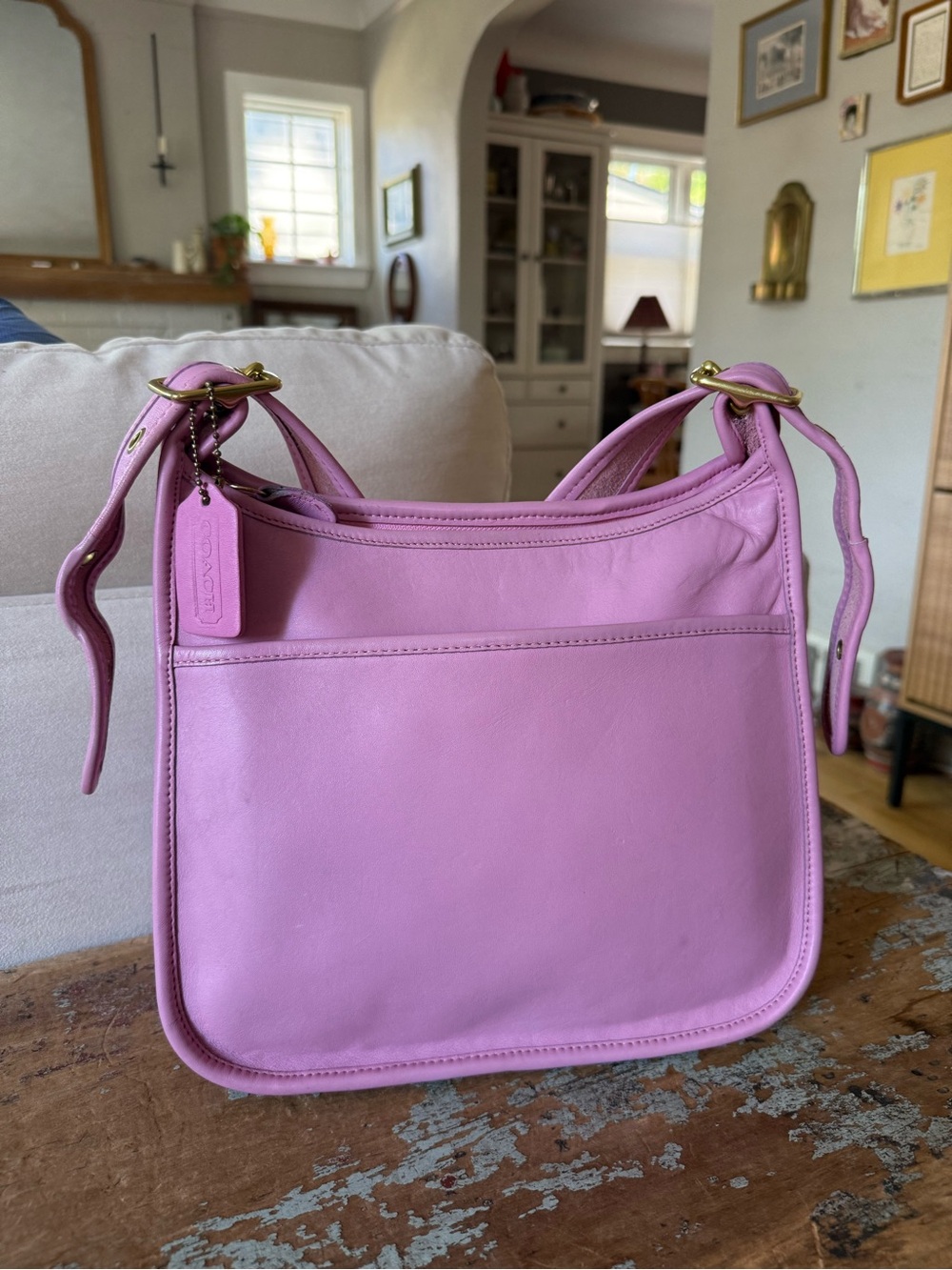 Coach Legacy Leather Shoulder Bag in Pink